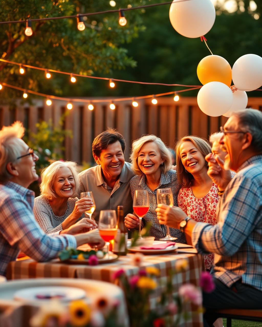 Multi-generational family gathered together at a reunion picnic